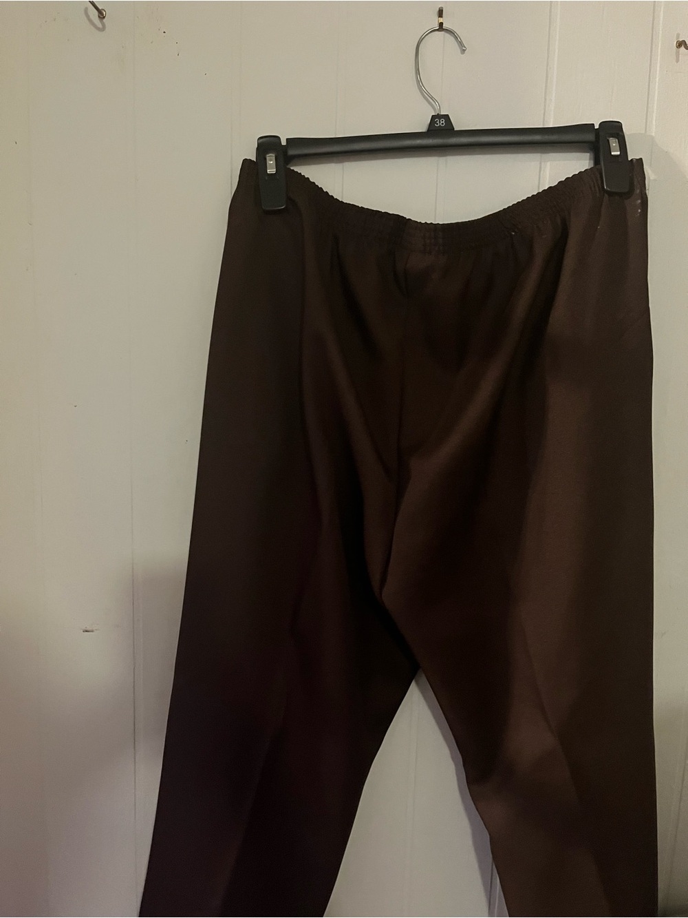 White Stag Men's Dark Brown Elastic Waist Pants
